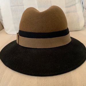 Women's 100% Wool Black/Brown Hat from Nordstrom